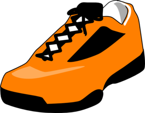 Sneaker orange shoe clip art at vector clip art image