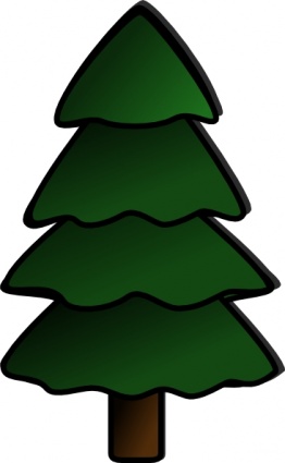 Snowy pine tree clipart free clipart images