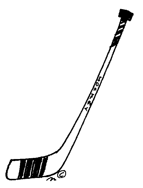 Stick hockey clipart
