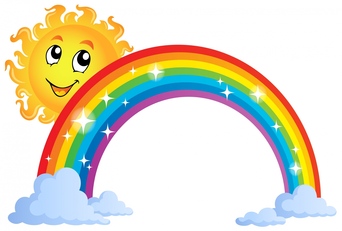 Sunshine and rainbow clipart