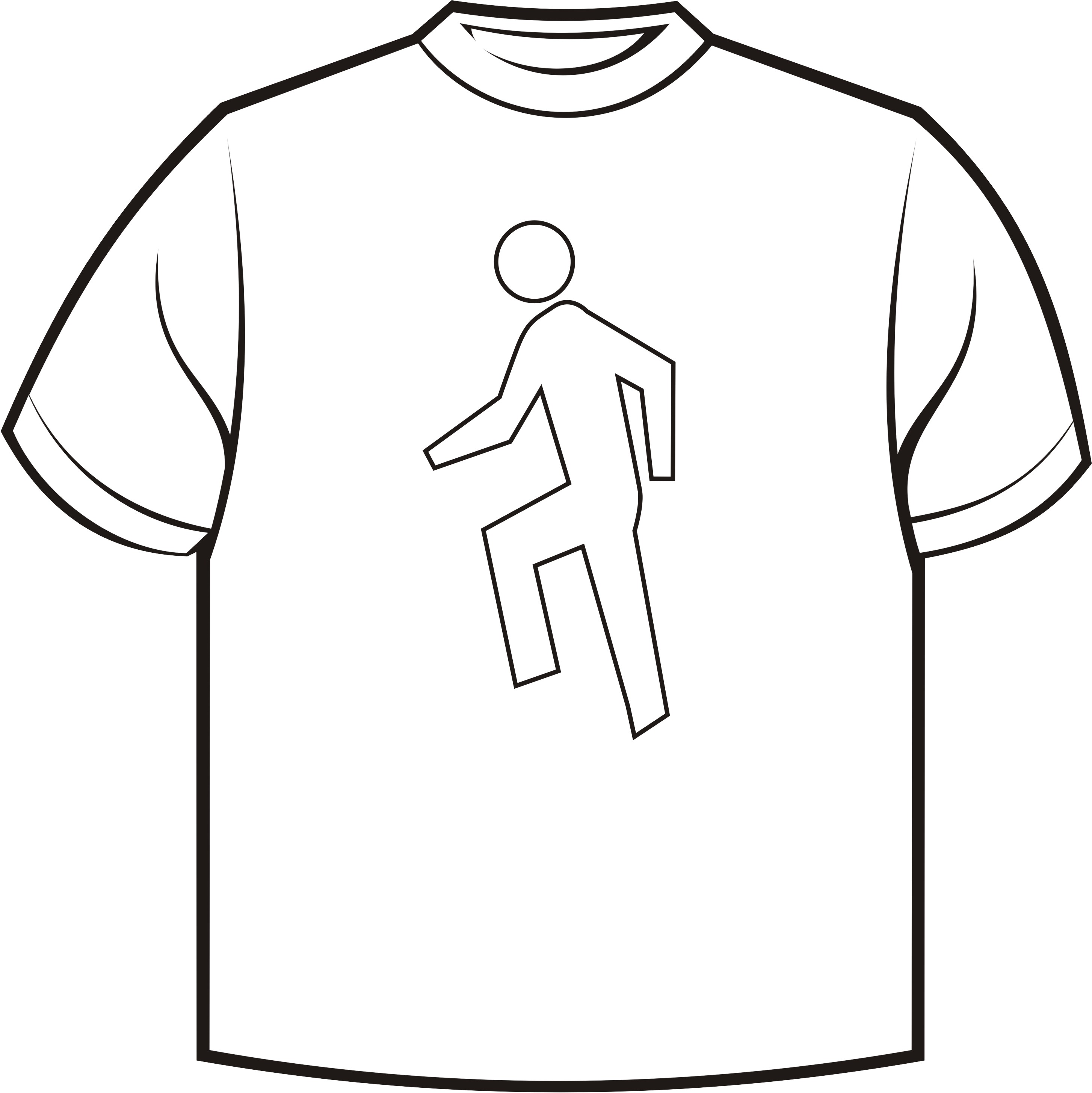 Free t shirt outlet outline clip art