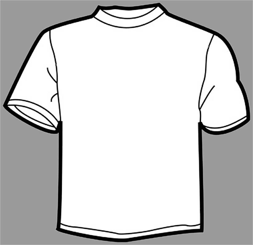 T shirt shirt outline printable clipart 2