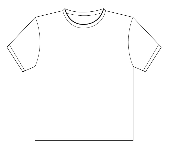 T shirt shirt outline printable clipart 3
