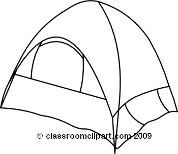 Tent clipart black and white 2