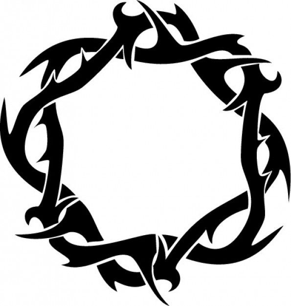 Thorns crown ring clipart top view vector free download
