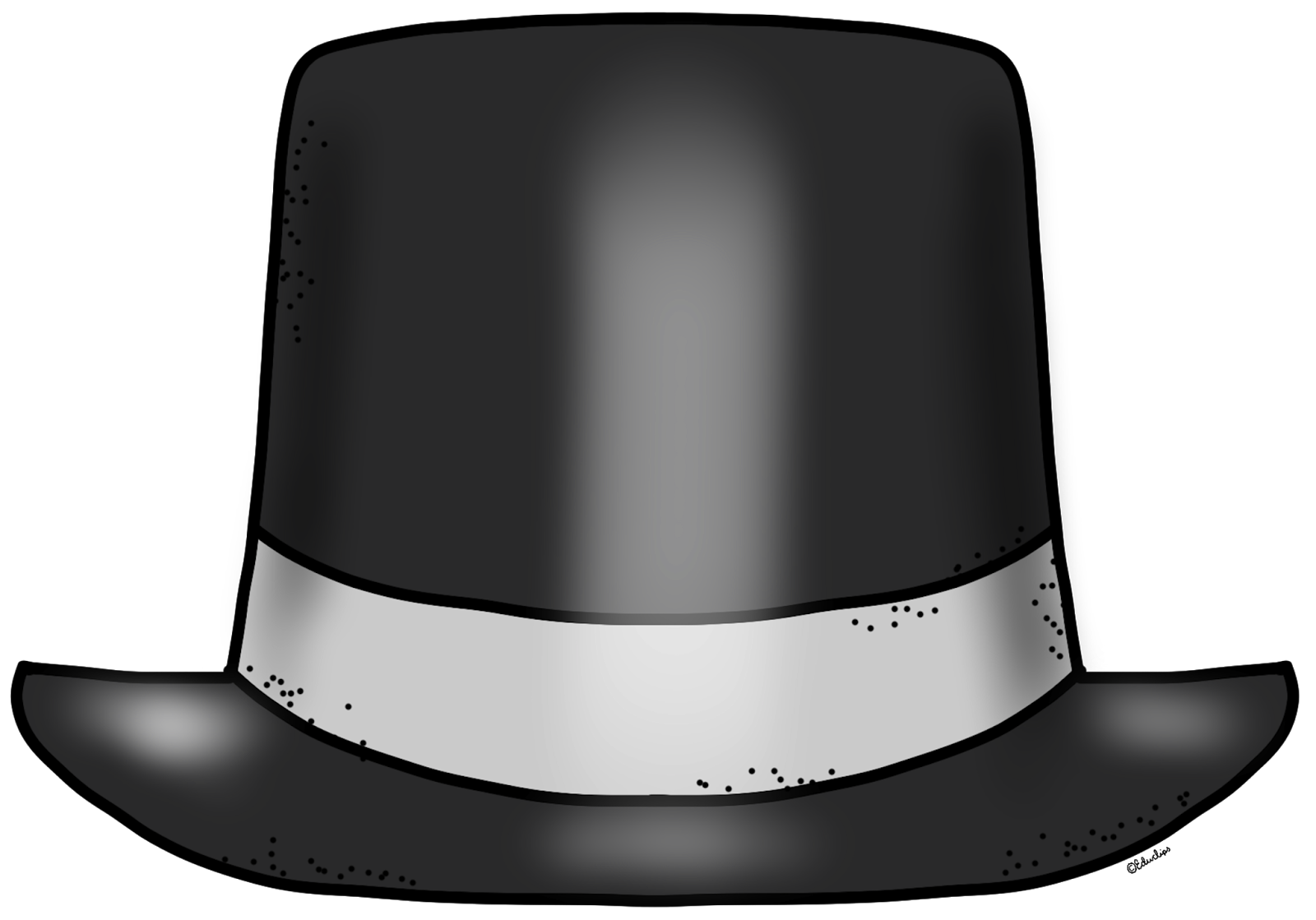 Top hat clipart black and white free clipart images image