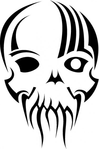 Tribal mask skull vector clip art vector free download