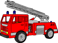 Vector fire truck clipart clipartcow