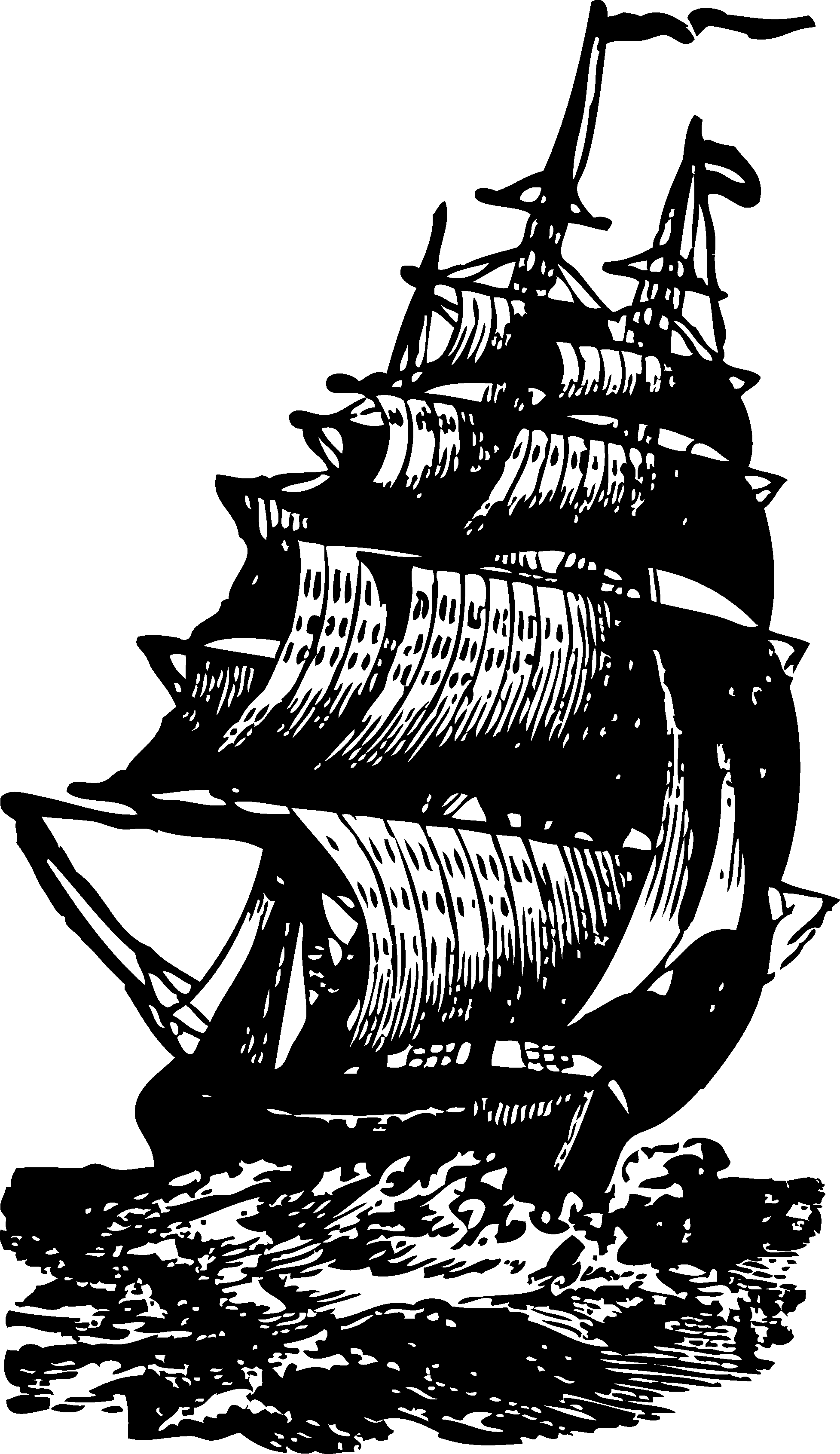 Vintage brig ship clip art free clip art