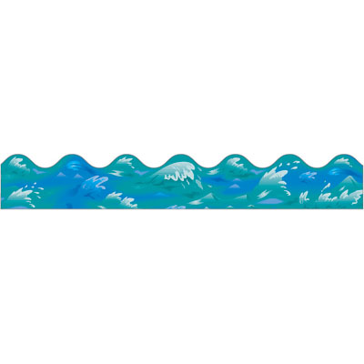 Waves water wave border clipart