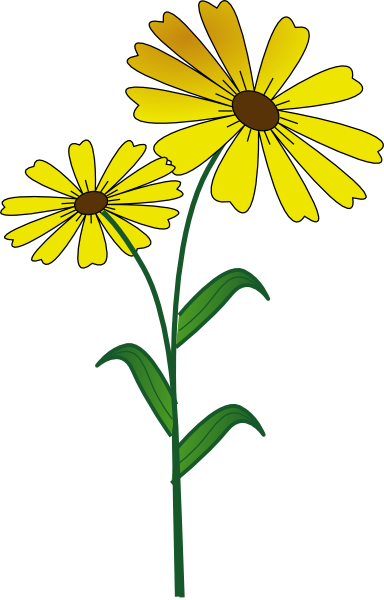 Yellow daisy border clipart dromiai top clipartcow