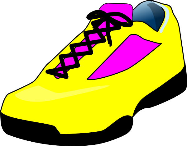 Yellow shoe clip art at vector clip art clipartcow