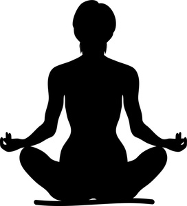 Yoga clipart image clip art silhouette of a fit woman sitting