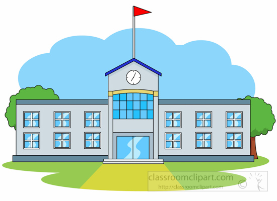 Architecture front of school building clipart clipart
