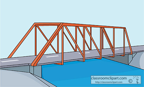 Architecture truss bridge clipart