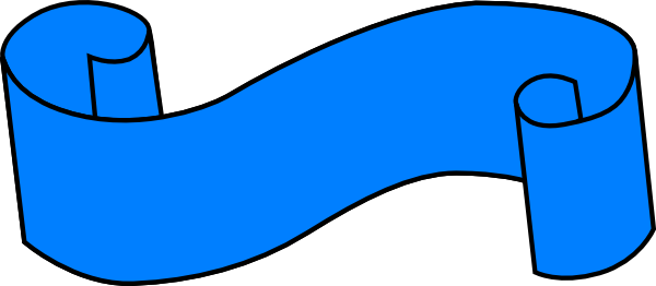 Blue scroll ribbon clipart