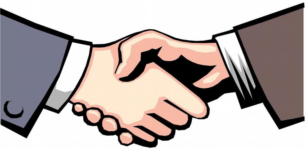 Business people shaking hands clip art free image
