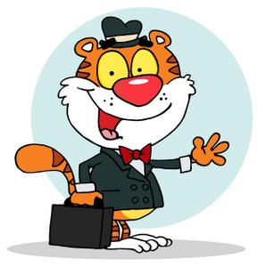 Businessman clipart image clip art a tiger