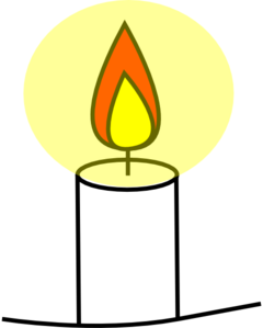 Candle flame clipart black and white free 3