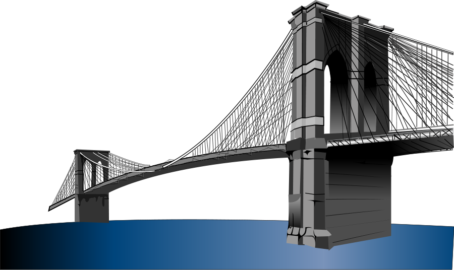 Caution bridge clipart vector clip art free