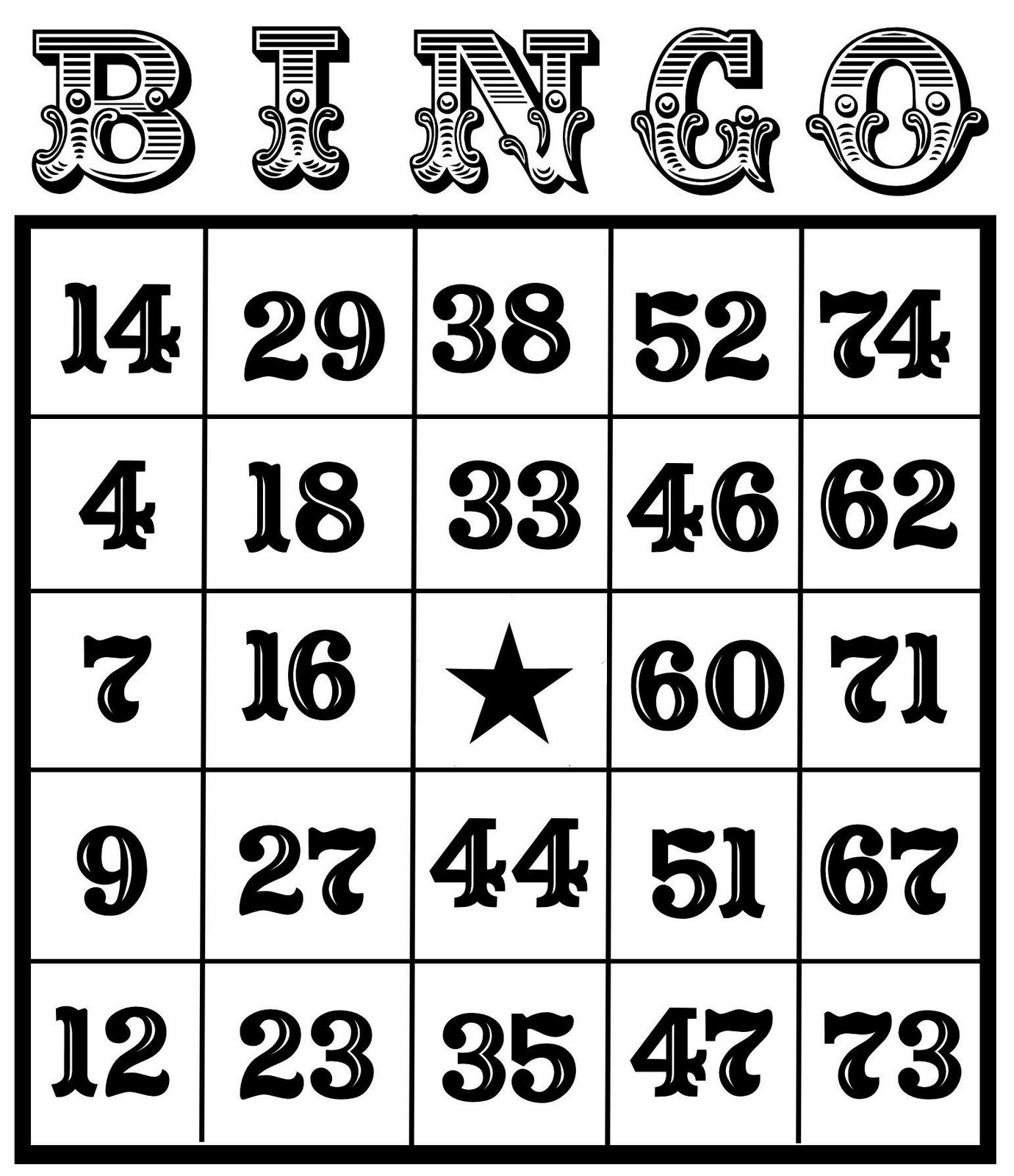 Christine zani bingo card printables to share clip art – Clipartix