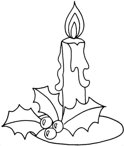 Christmas candle clip art free