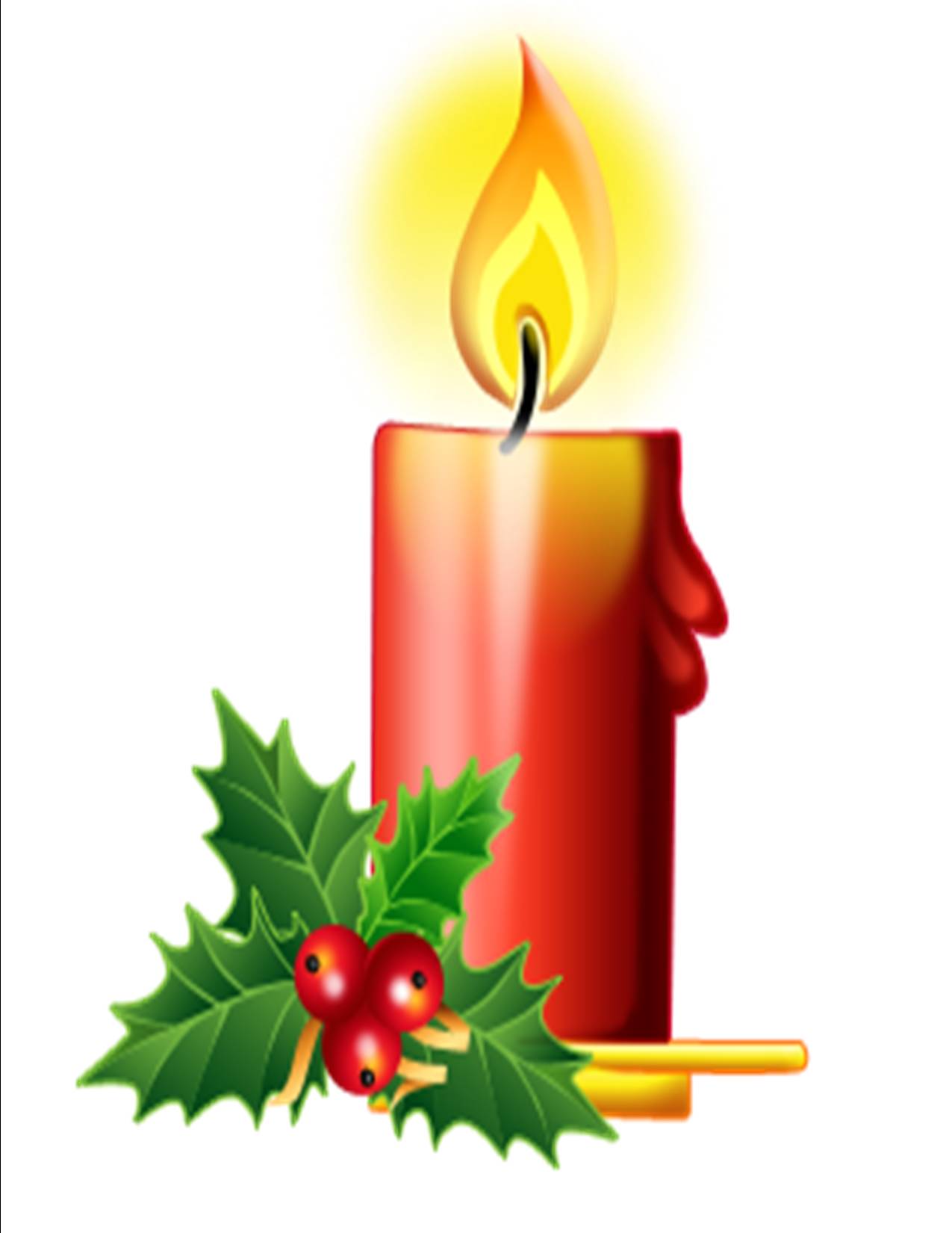 Christmas candle clip art