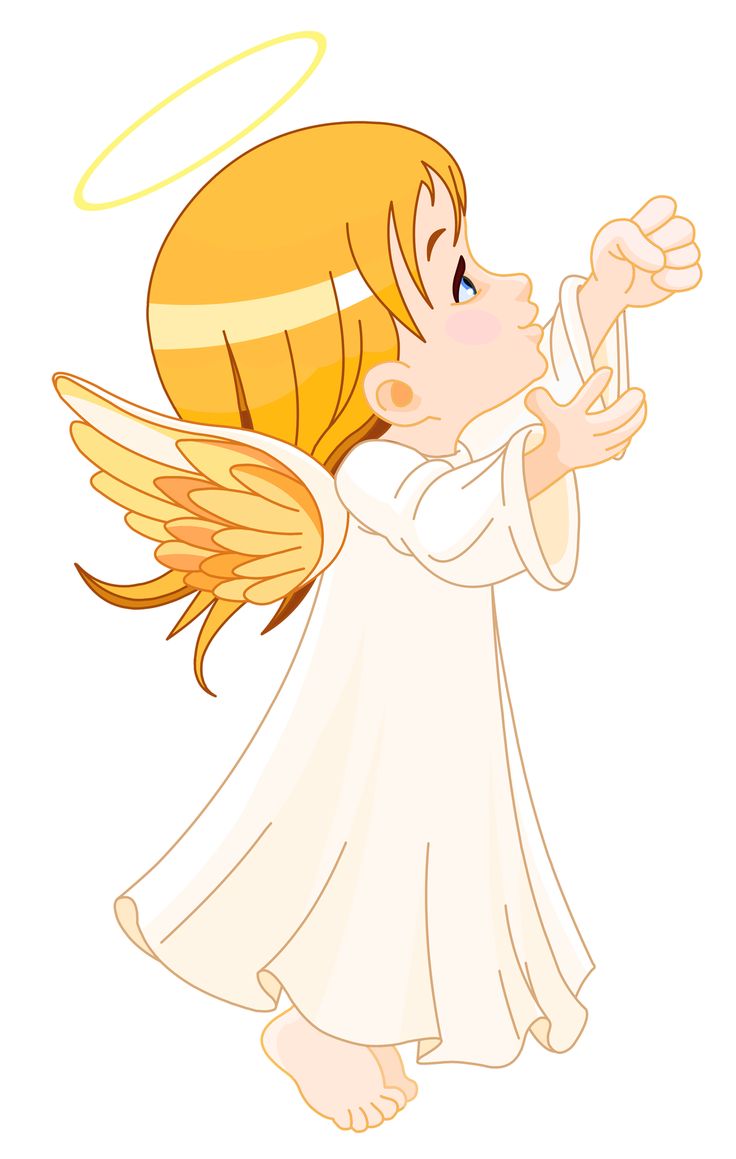 Cute little angel large size clipart angel