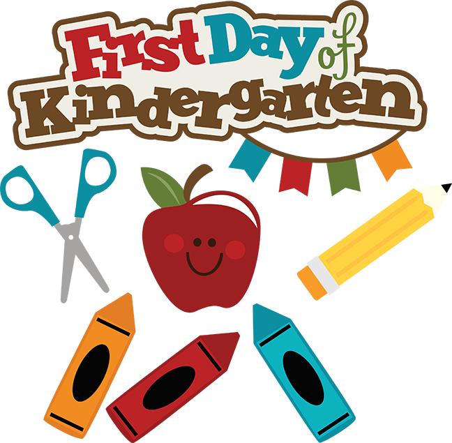 First day of kindergarten clipart
