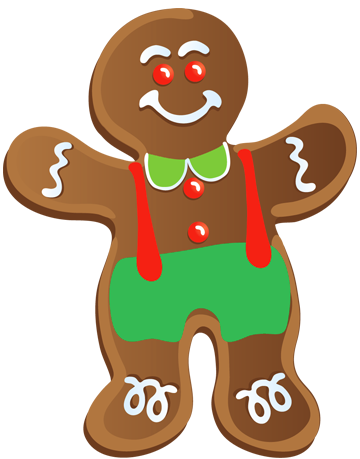 Free gingerbread man clip art 3