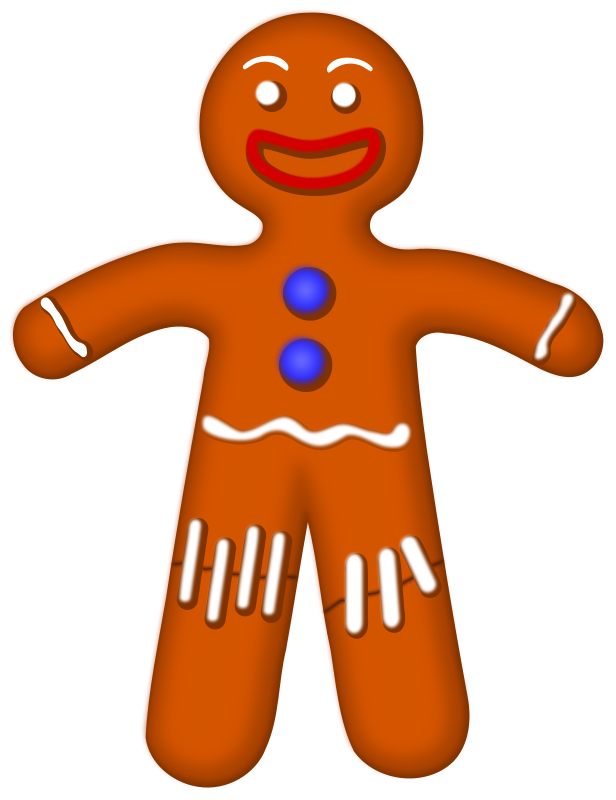 Free gingerbread man clip art 4