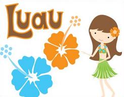 Free luau party clipart 2