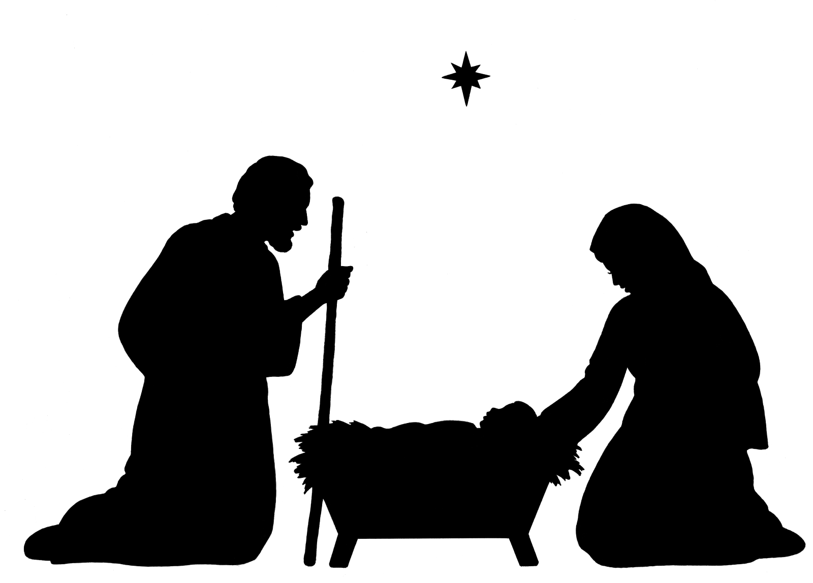 Free nativity clipart silhouette dromgdd top 3 clipartcow