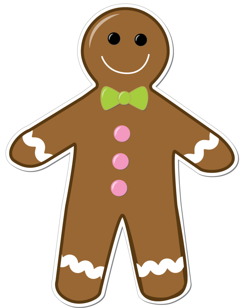 Gingerbread man clipart 2