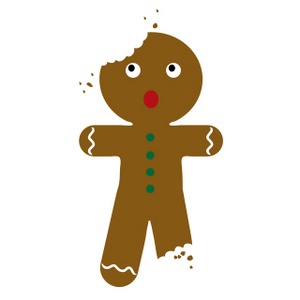 Gingerbread man free gingerbread clip art image worried half eaten gingerbread