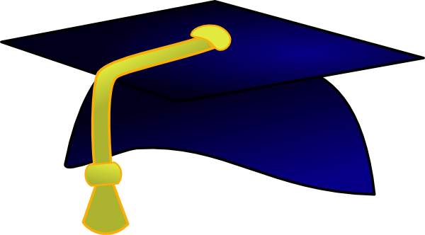Graduation cap blue clipart 2
