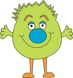 Happy monster clipart free clipart images