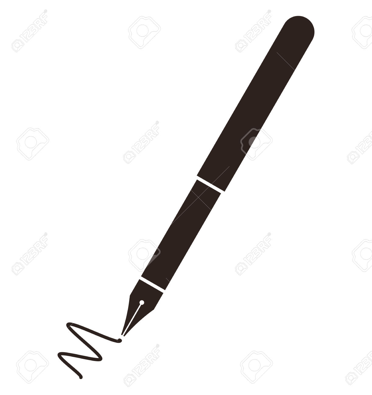 Ink pen outline clipart