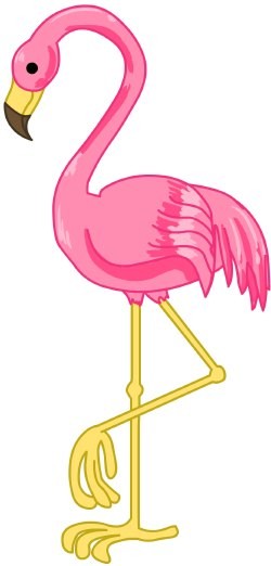 Luau flamingo clipart