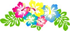 Luau hawaiian flower clip art tropical plants clip art vector clip
