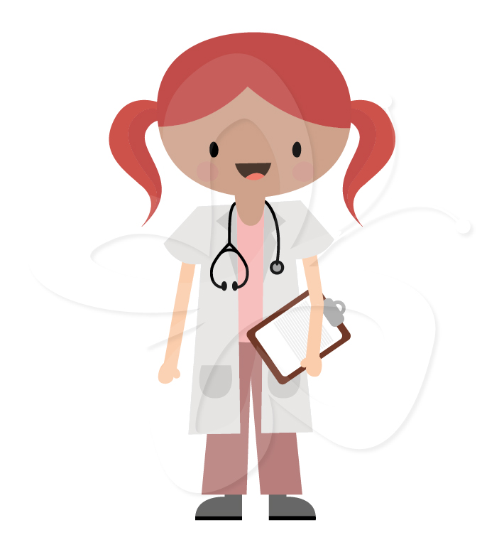 Medical clipart set nurse doctor and surgeon creative clipart