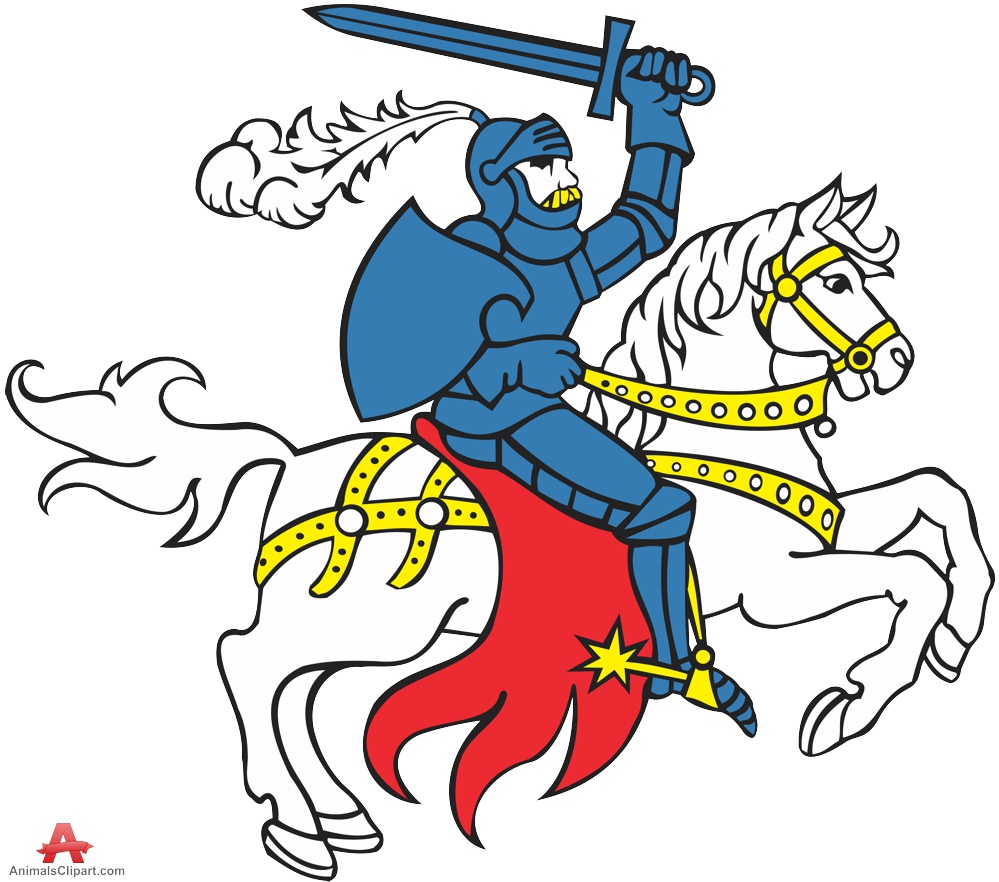 Medieval knight on horse clipart free clipart design download