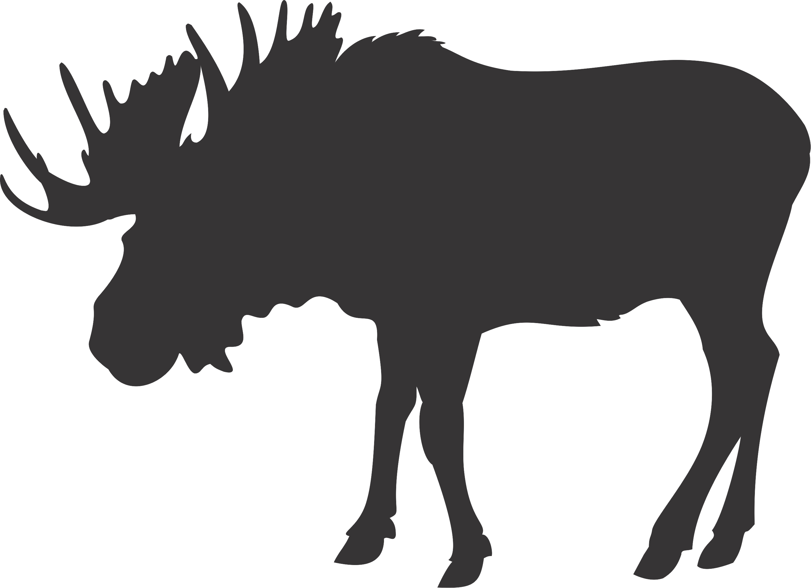 Moose silhouette clip art clipart