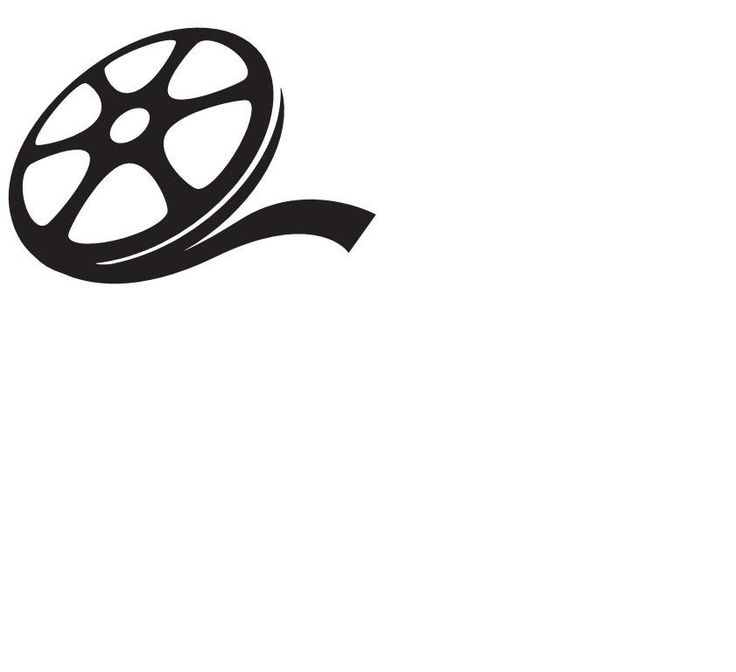 Movie reel silhouette film reel clipart crats