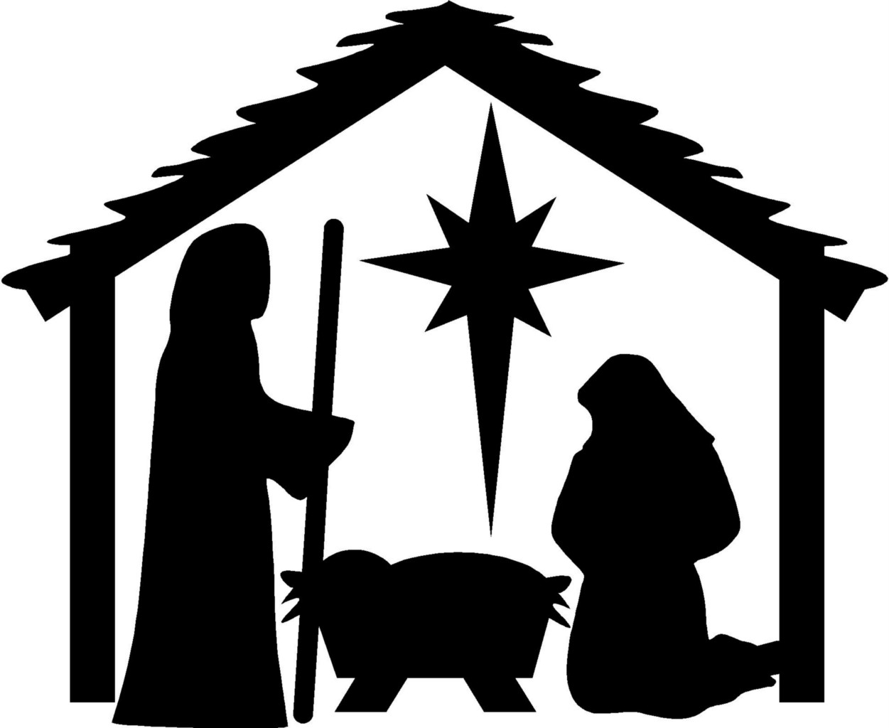 Nativity silhouette patterns clipart 2 Clipartix