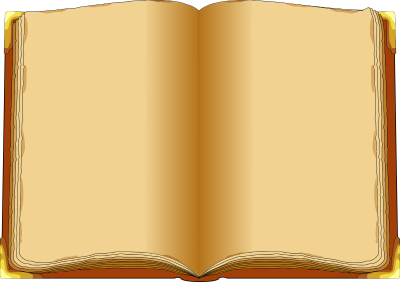 Old open book clipart