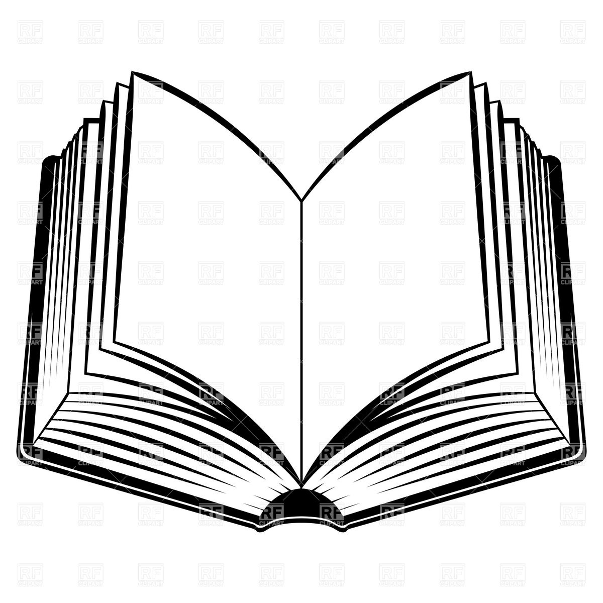 Open book outline clipart free clipart images 2