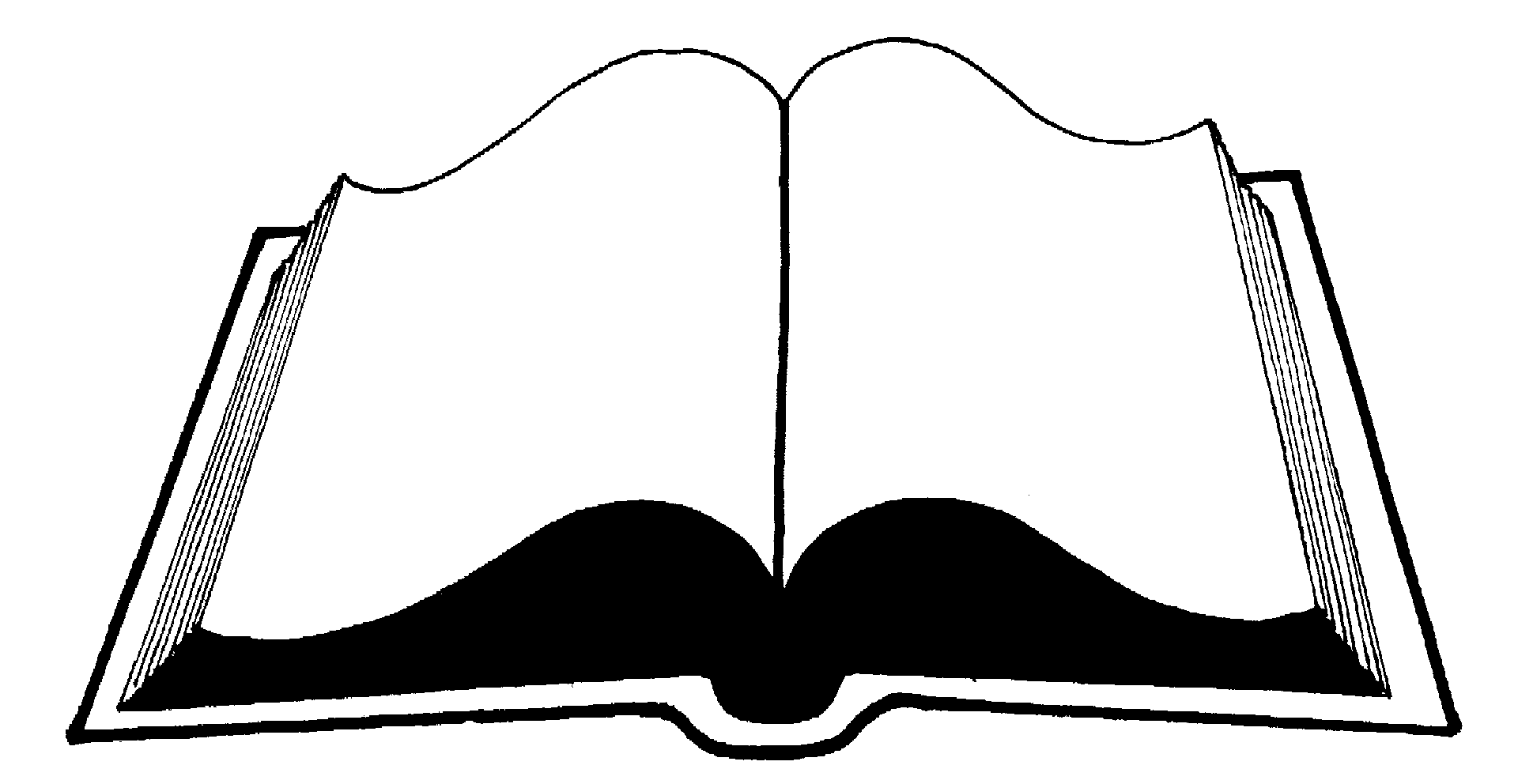 Open book outline clipart free clipart images