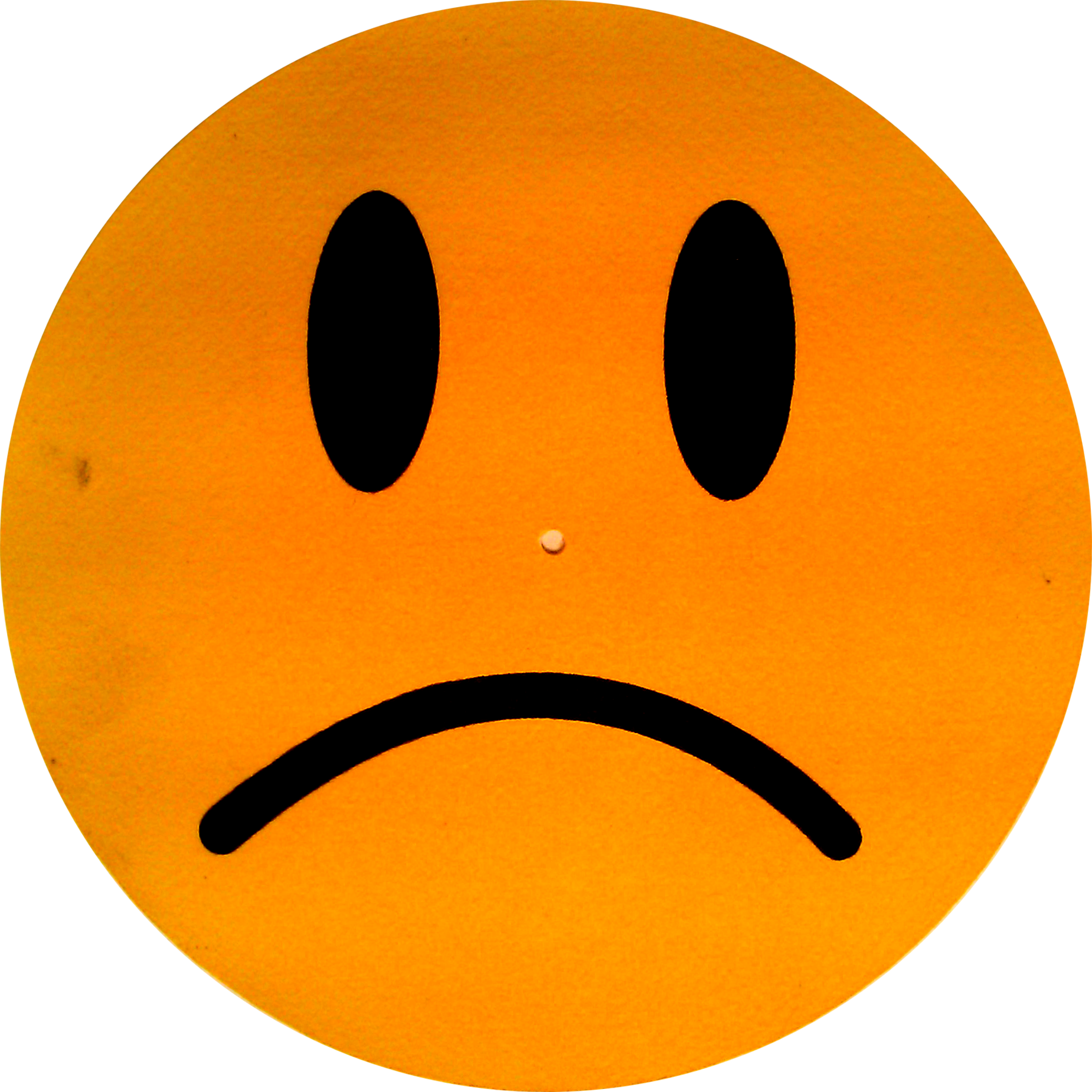 Orange sad face clipart