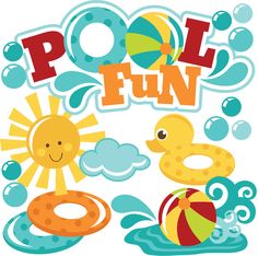 Pool fun clipart